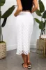 She+Sky White Windowpane Organza Midi Skirt sold by Lime Lush