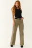YMI Olive Wide Leg Frayed Hem Jeans sold by Lime Lush