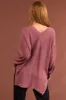 Dusty Rose V Neck High Low Sweater sold by Lime Lush