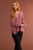 Dusty Rose V Neck High Low Sweater sold by Lime Lush