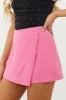 Bright Bubblegum Pink Asymmetrical Hem Skort sold by Lime Lush