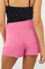 Bright Bubblegum Pink Asymmetrical Hem Skort sold by Lime Lush