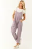 Lavender Sleeveless Front Pocket Loose Jumpsuit sold by Lime Lush