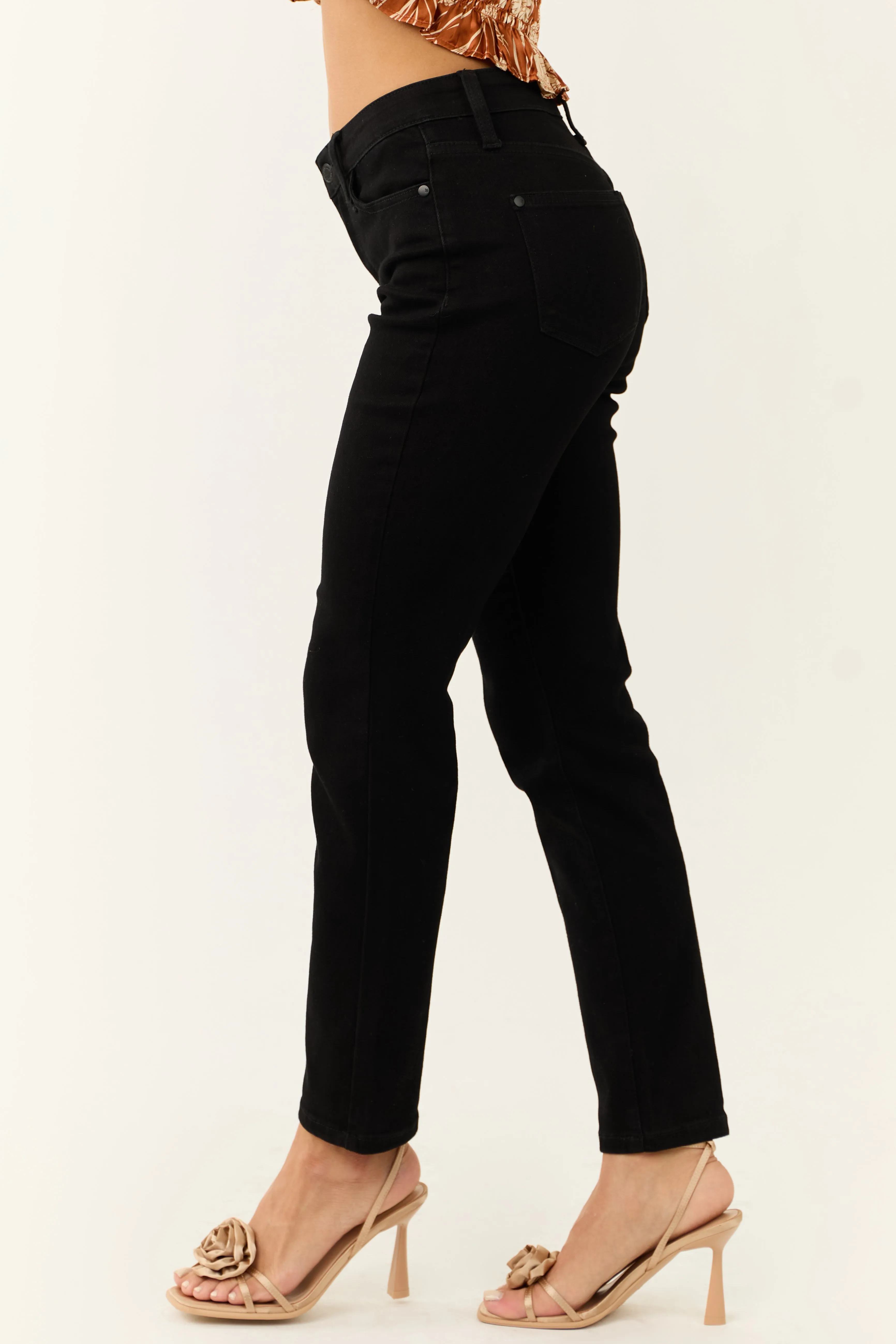 Judy Blue Black Non Distressed Skinny Jeans sold by Lime Lush product image thumbnail 3