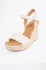 Ivory Crochet Trim Strap Espadrille Wedges sold by Lime Lush