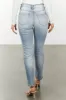 KanCan Light Wash Straight Leg Jeans with Frayed Hem sold by Lime Lush
