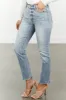KanCan Light Wash Straight Leg Jeans with Frayed Hem sold by Lime Lush
