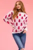 Ivory Christmas Tree Pearl Graphic Sweater sold by Lime Lush