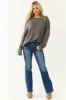 Risen Dark Wash Ankle Relaxed Bootcut Jeans sold by Lime Lush