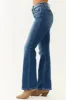 Risen Dark Wash Ankle Relaxed Bootcut Jeans sold by Lime Lush