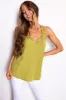 Olive Mineral Washed Studded Detail Tank Top sold by Lime Lush