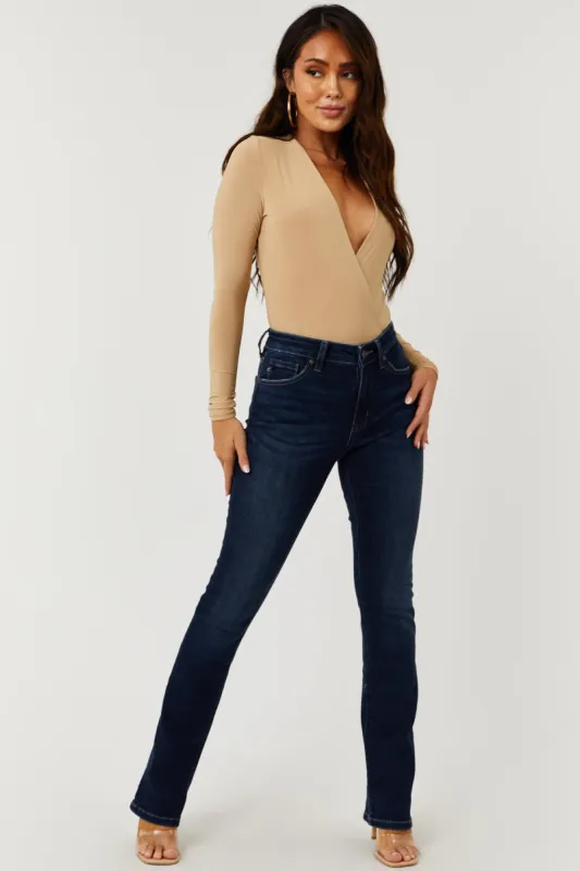 KanCan Dark Wash High Rise Skinny Bootcut Jeans sold by Lime Lush