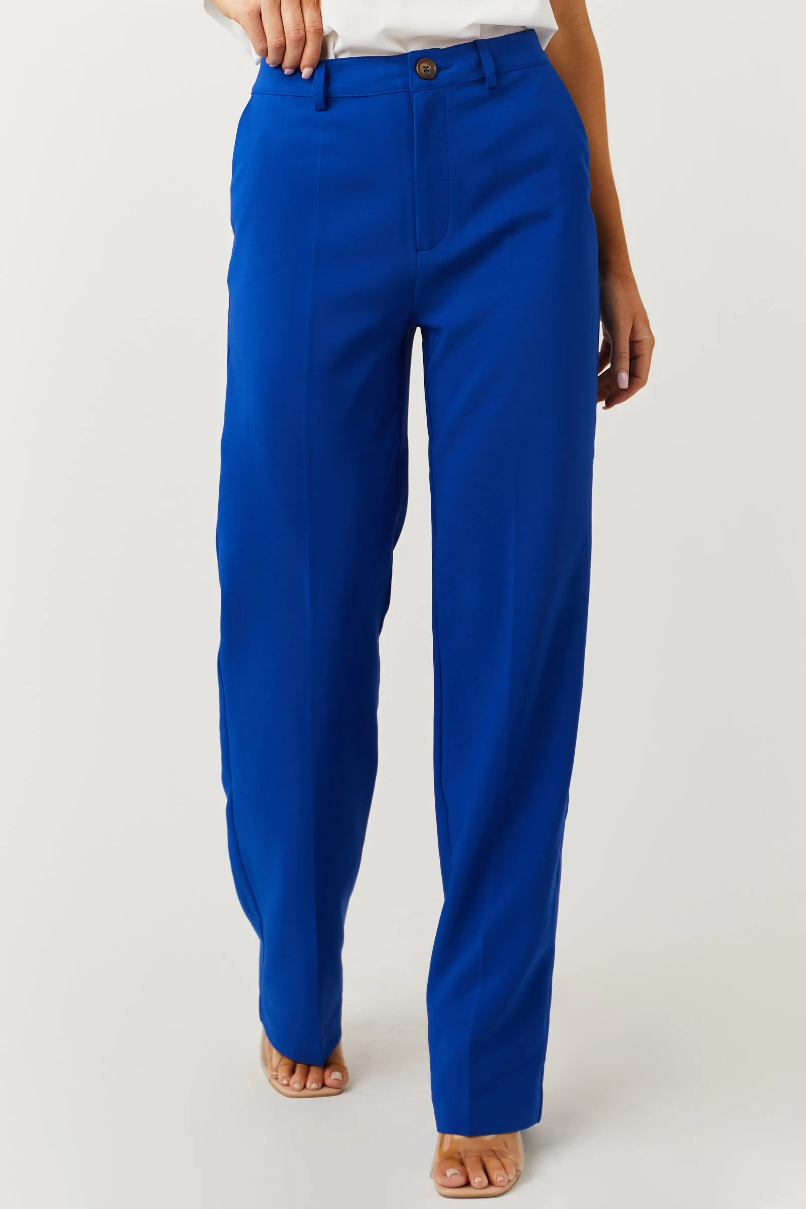 Emily Royal Blue Straight Leg Dress Pants sold by Lime Lush product image thumbnail 2