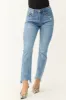 Special A Medium Wash Tummy Control Straight Jeans sold by Lime Lush
