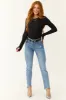 Special A Medium Wash Tummy Control Straight Jeans sold by Lime Lush