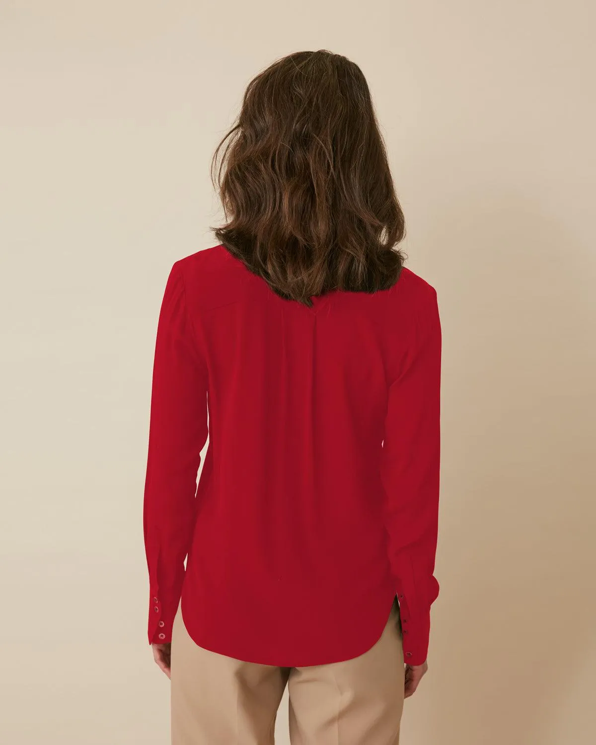 The Simone Button-Up Blouse Ruby Final Sale sold by Numi product image thumbnail 2