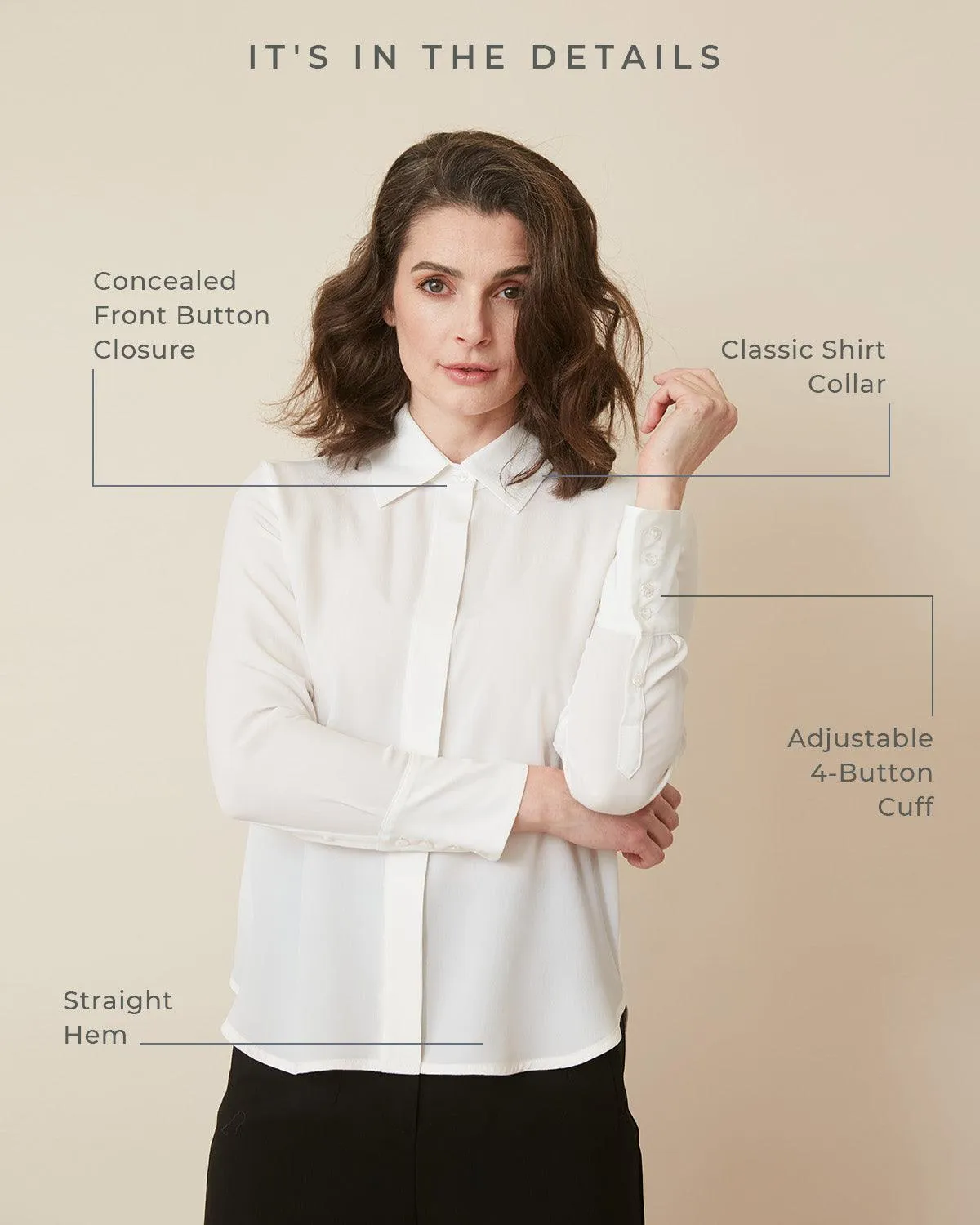 The Simone Button-Up Blouse Ruby Final Sale sold by Numi product image thumbnail 4