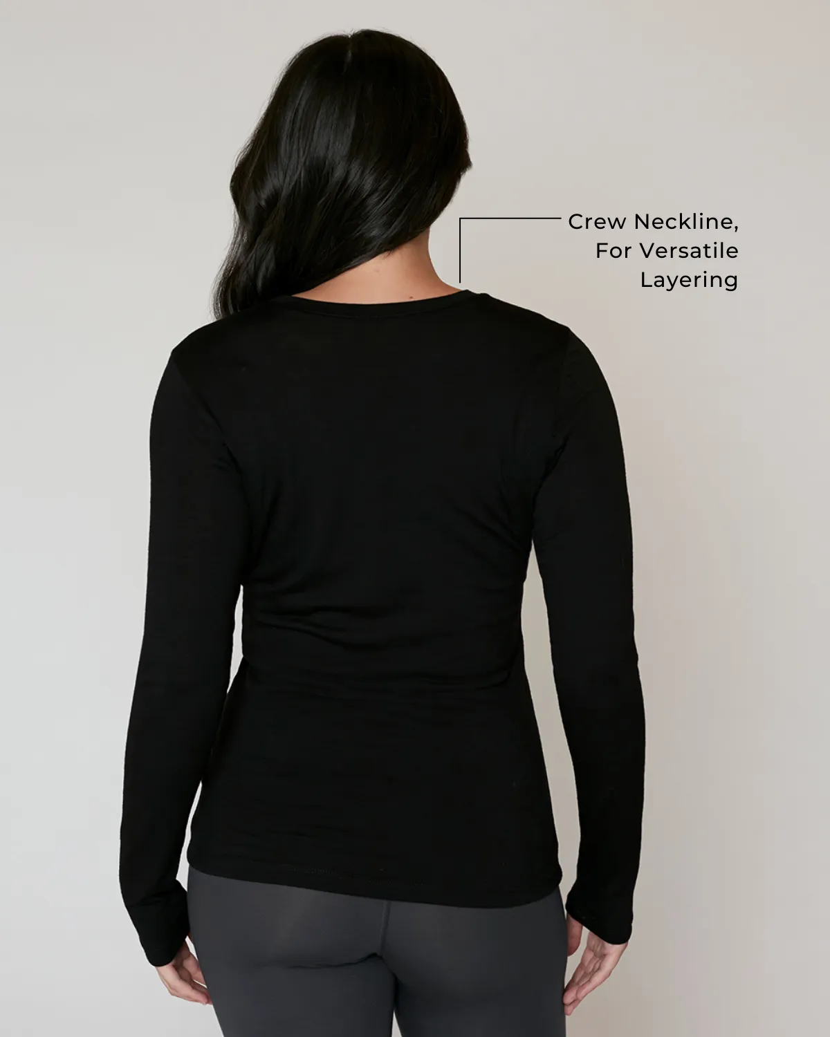 The Merino Wool Long-Sleeve Crewneck Undershirt sold by Numi product image thumbnail 3