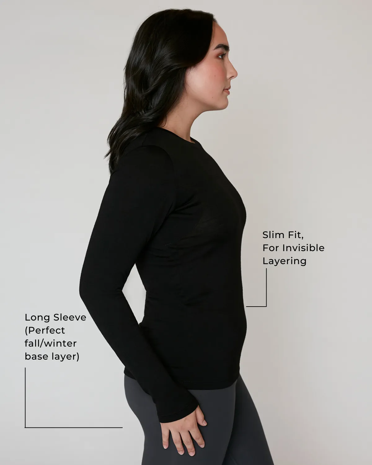 The Merino Wool Long-Sleeve Crewneck Undershirt sold by Numi product image thumbnail 4