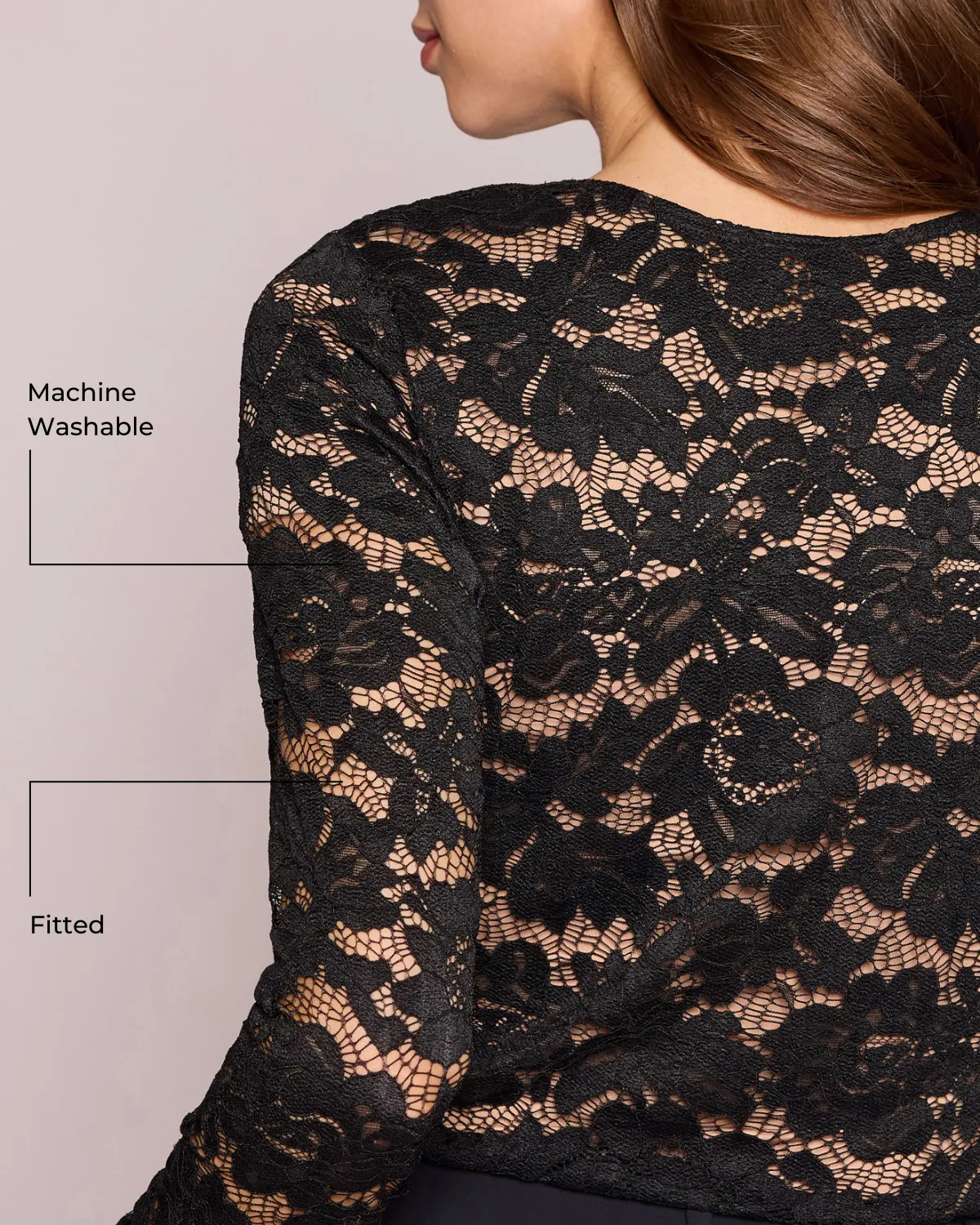 The Long Sleeve Lace Overlay sold by Numi product image thumbnail 3