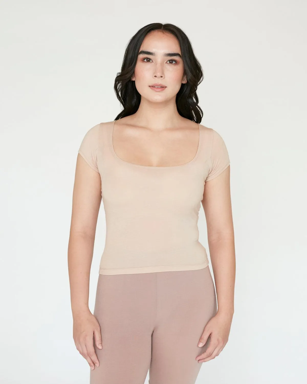 The Square Neck Cap Sleeve Undershirt sold by Numi product image thumbnail 3