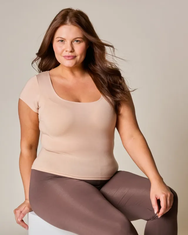 The Square Neck Cap Sleeve Undershirt sold by Numi