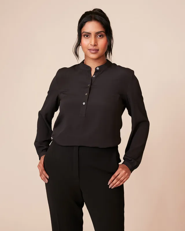 The Bessie Popover Blouse Final Sale sold by Numi