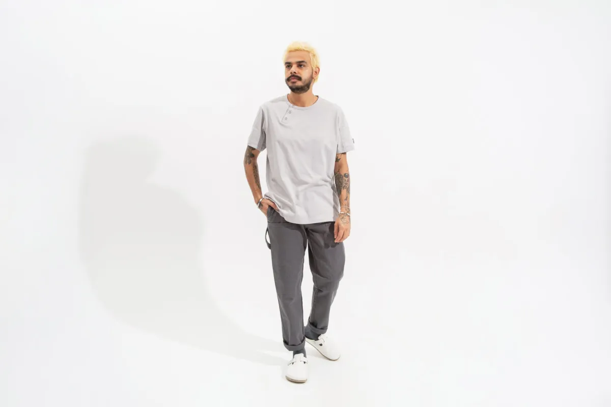 Work Henley Tee - Gray sold by Tilit NYC