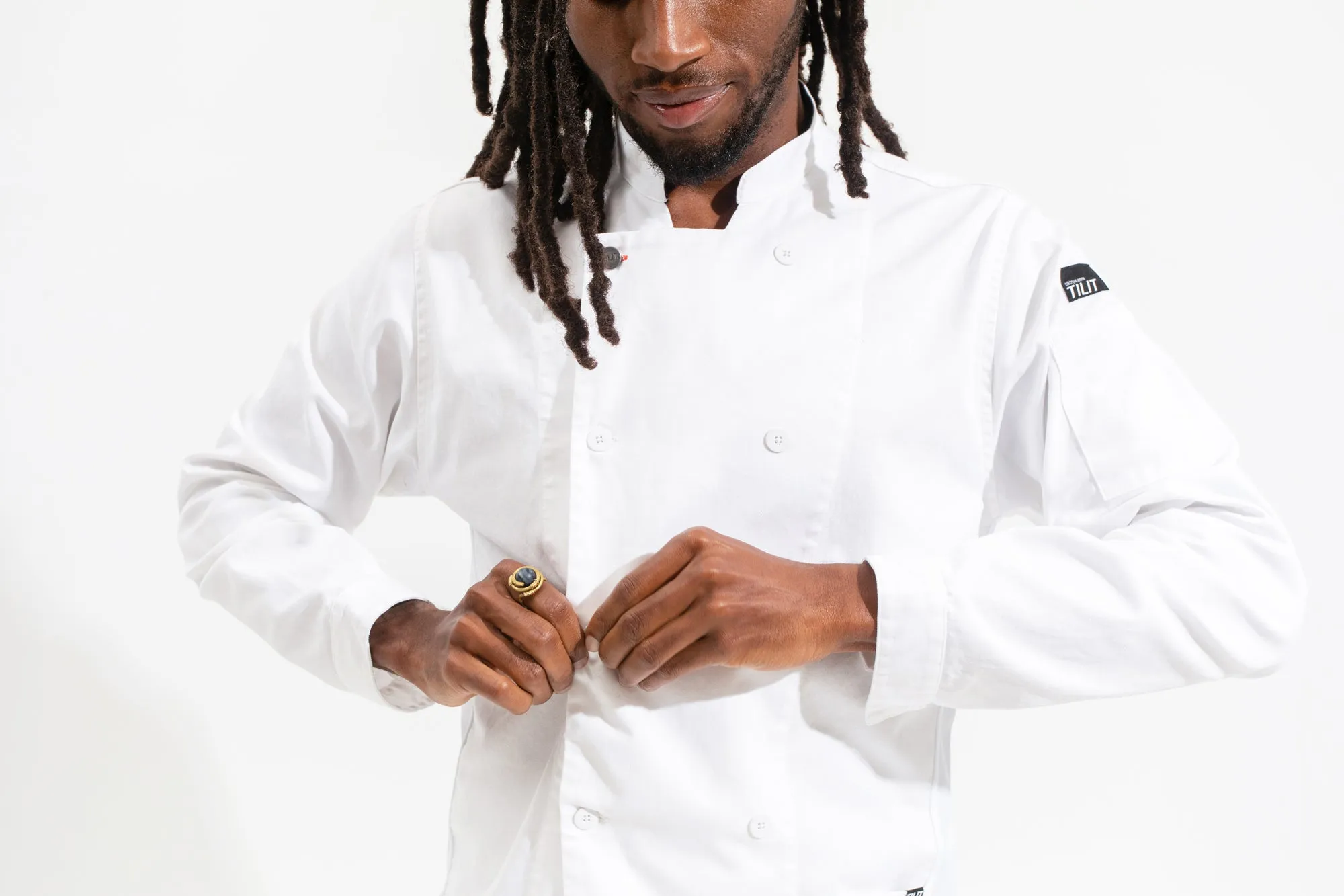 Long Sleeved Men's Chef Coat sold by Tilit NYC product image thumbnail 5