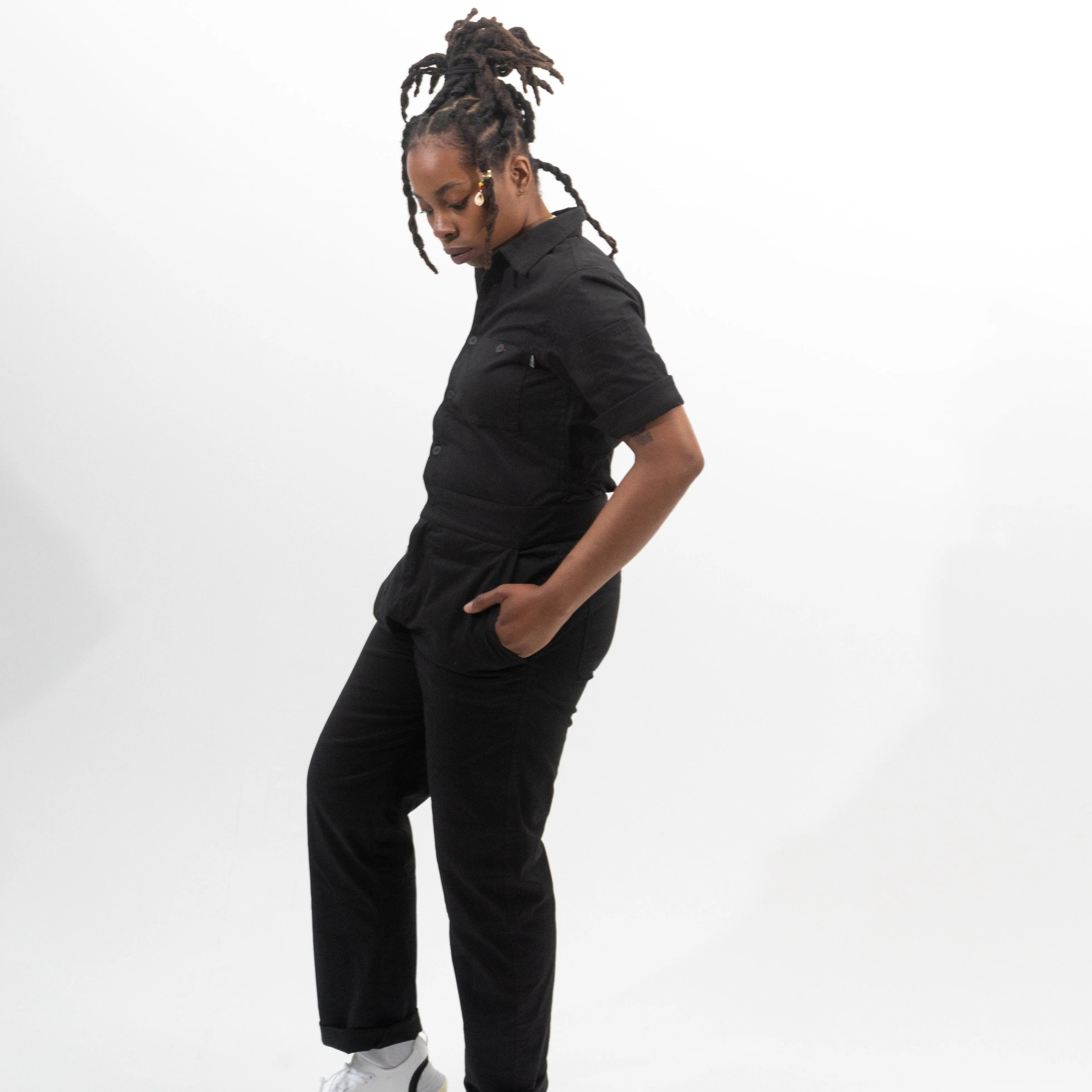 Women's Short Sleeve Jumpsuit sold by Tilit NYC product image thumbnail 3