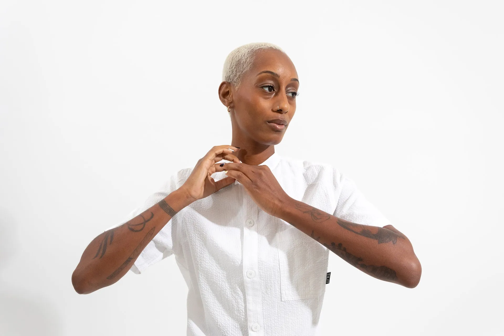 Seersucker Chef Shirt sold by Tilit NYC product image thumbnail 2