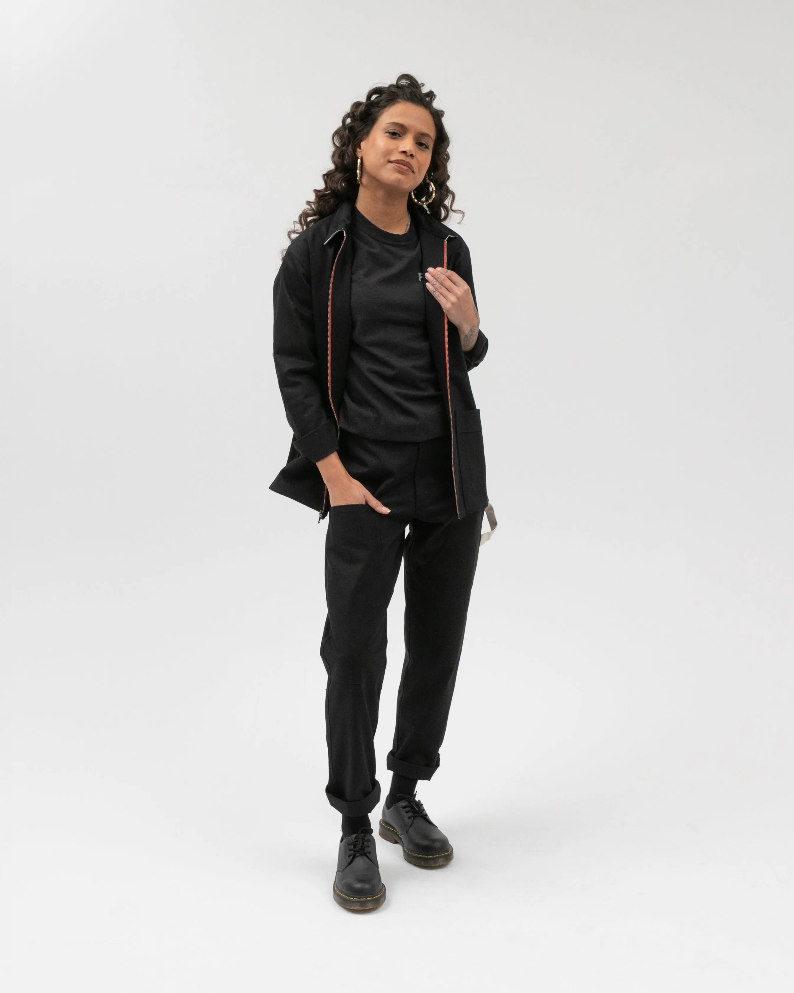 "FOCUS" Zipper Chore Coat sold by Tilit NYC