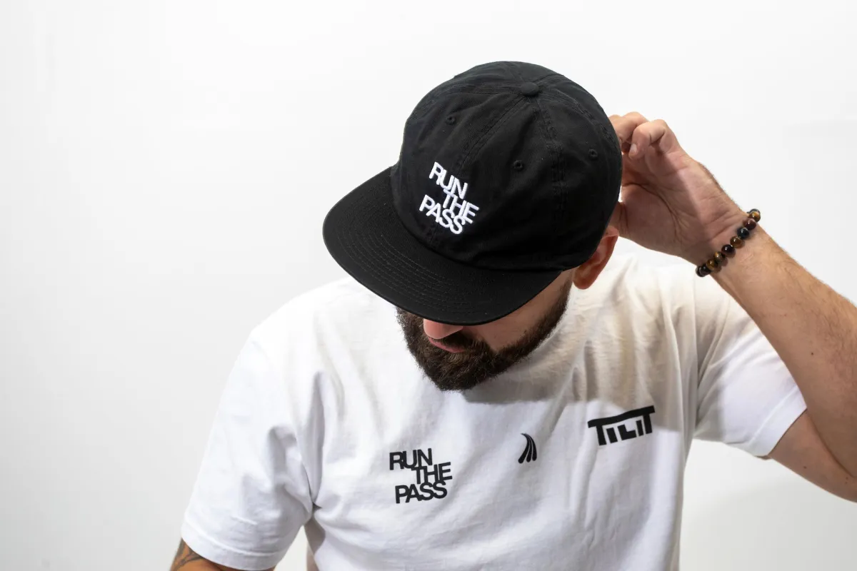 “Run the Pass” Street Cap with an Adjustable Strap made by Tilit NYC