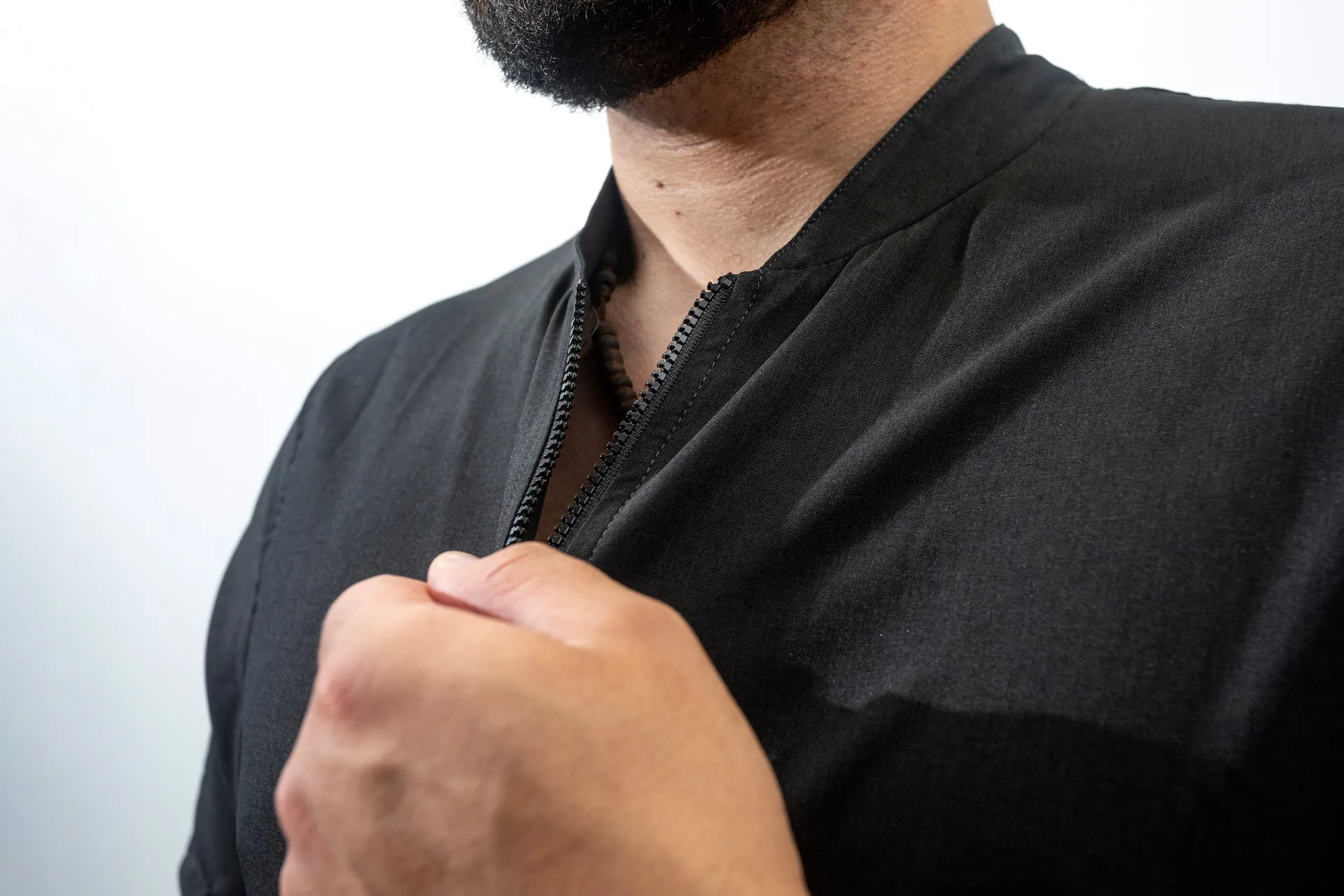 “Run the Pass” Black Chef Flight Coat sold by Tilit NYC product image thumbnail 3