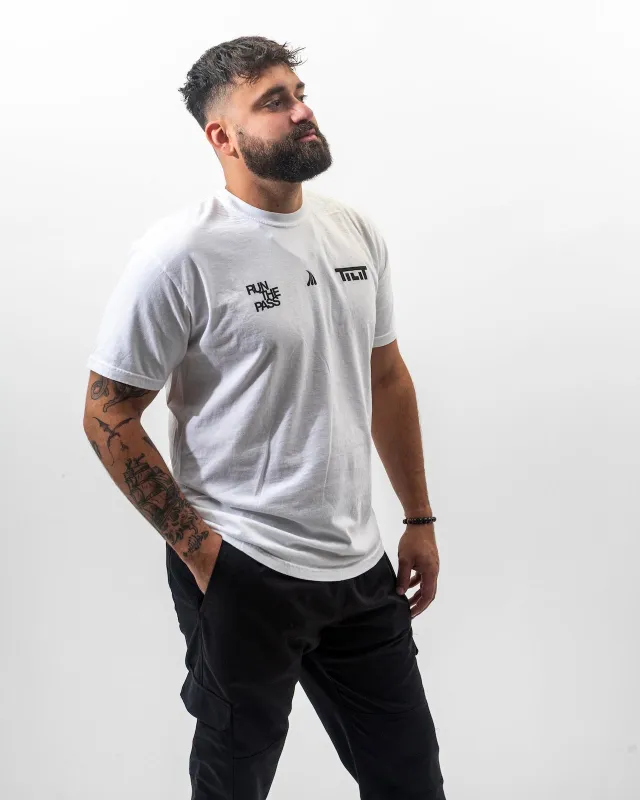 “Run the Pass” Short Sleeve T-shirt with Iconic Graphic sold by Tilit NYC