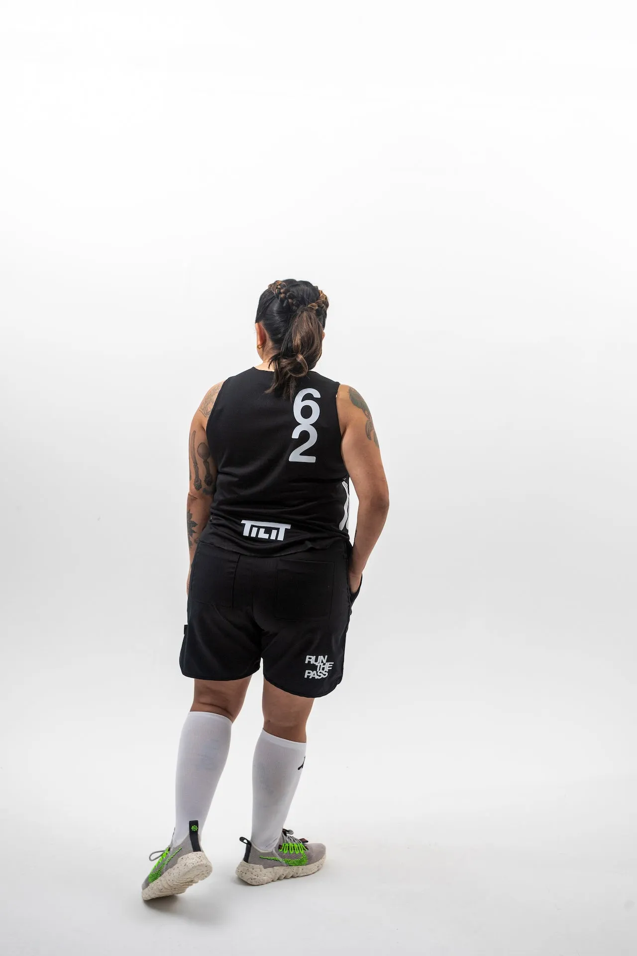 “Run The Pass” Women's Moisture Wicking Hydrotech Singlet sold by Tilit NYC product image thumbnail 3