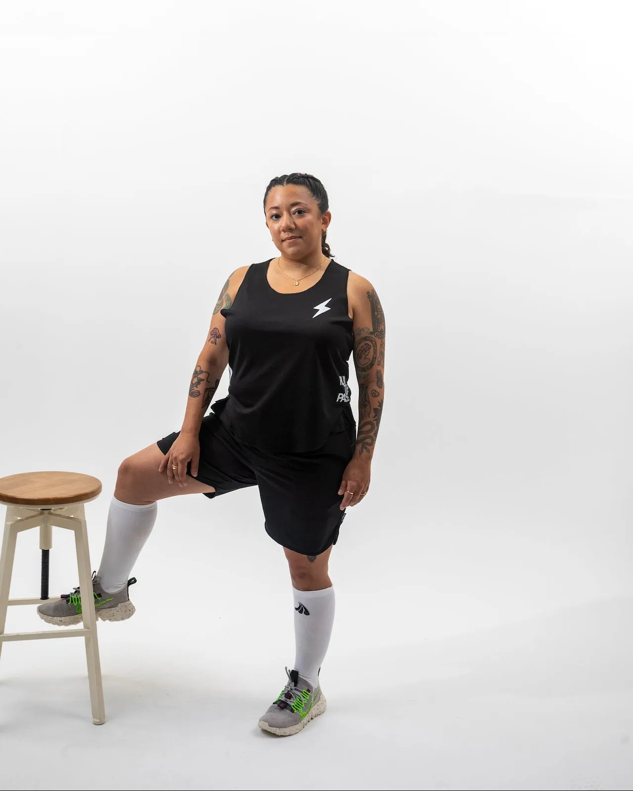 “Run The Pass” Women's Moisture Wicking Hydrotech Singlet sold by Tilit NYC