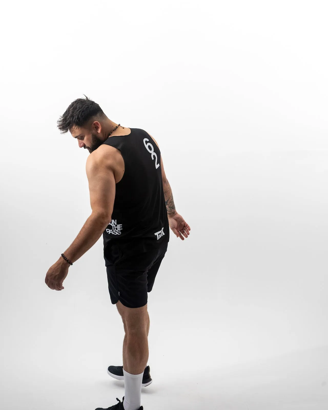 “Run The Pass” Men’s Moisture Wicking Hydrotech Singlet sold by Tilit NYC product image thumbnail 4