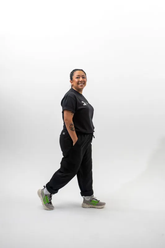 “Run the Pass” Black Tactical Drawstring Chef Pant with Six Pockets sold by Tilit NYC