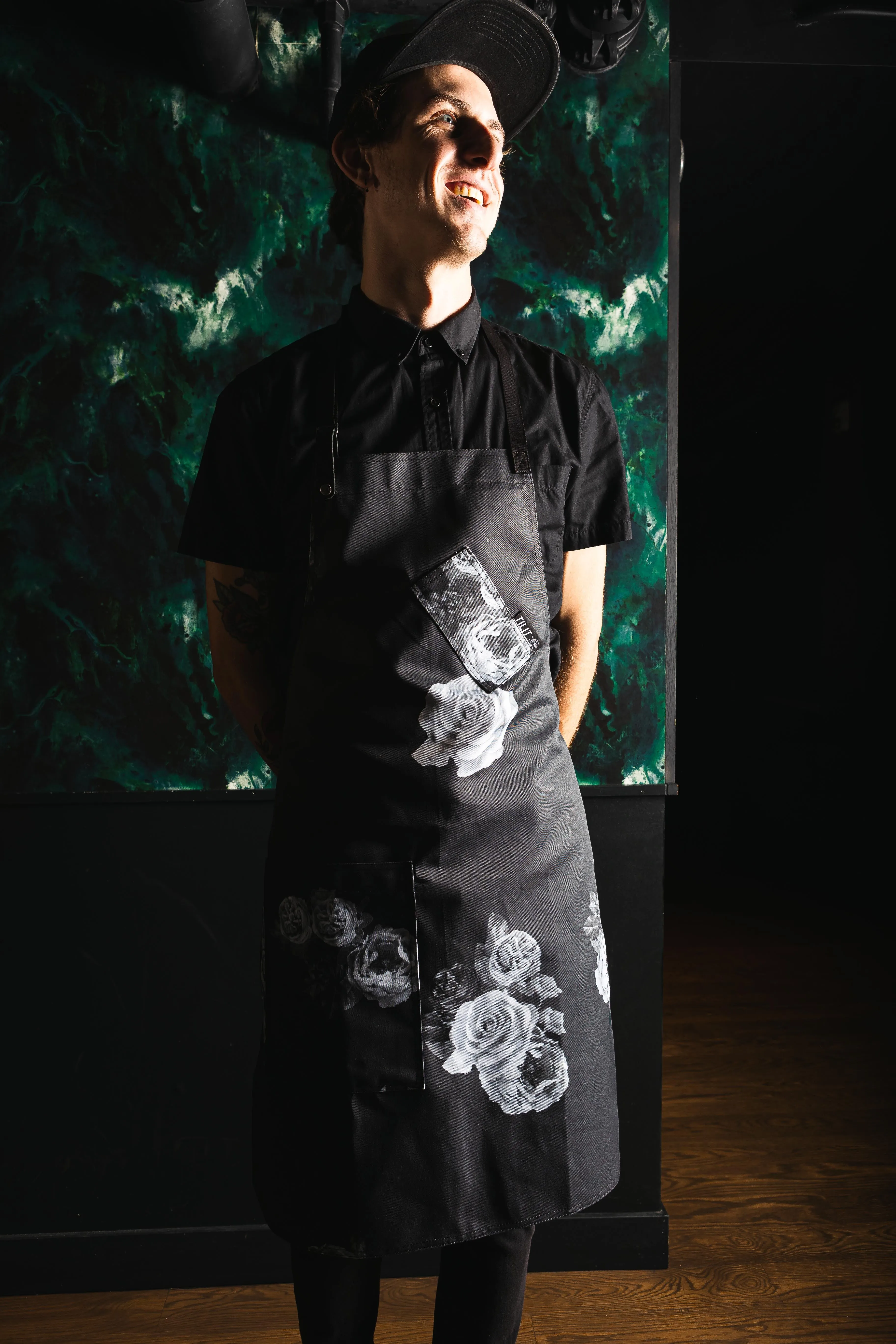 Death & Co. Chef Bib Florist Apron sold by Tilit NYC product image thumbnail 3
