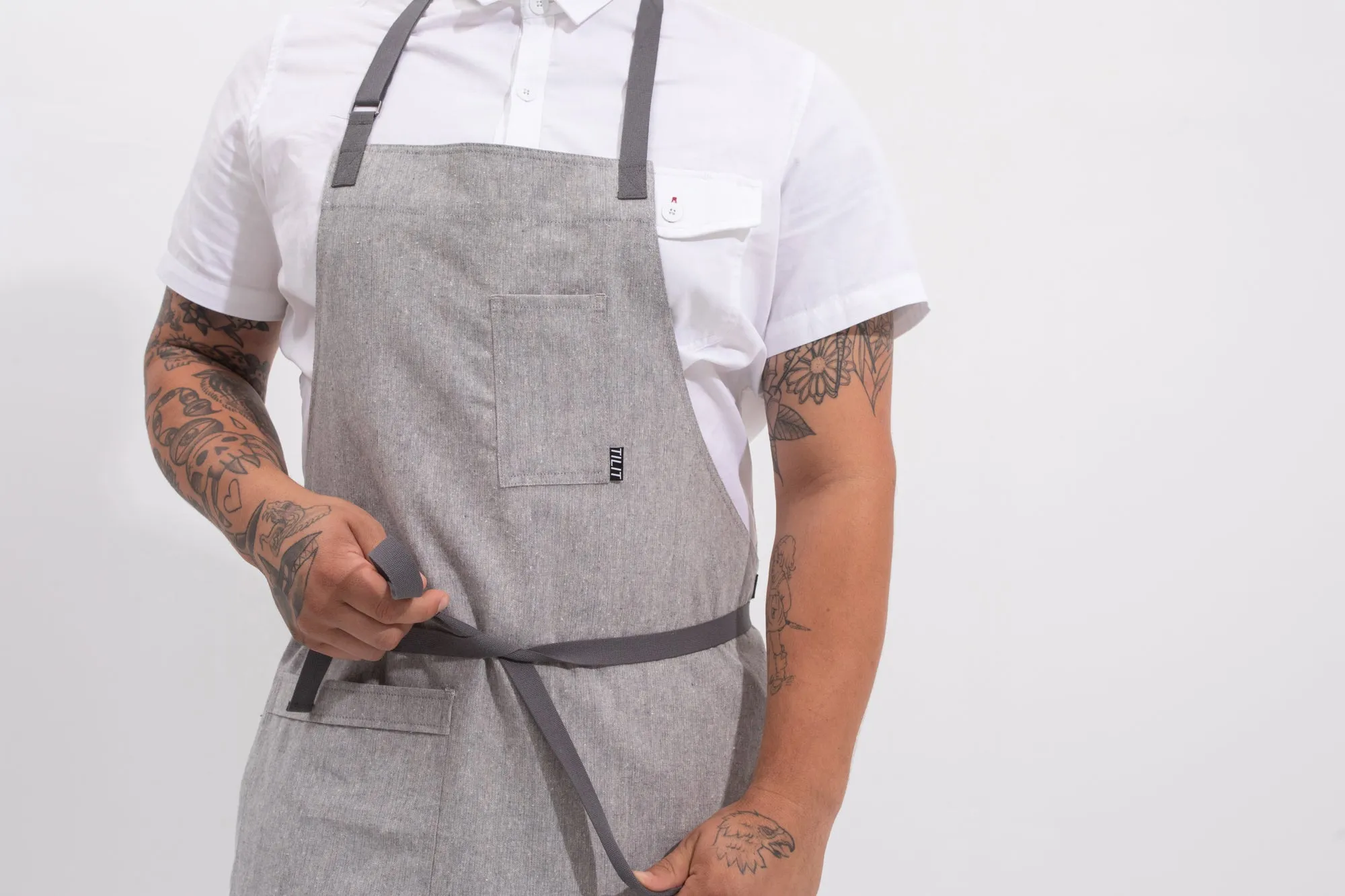 Recycled Work Chef Bib Apron sold by Tilit NYC product image thumbnail 4