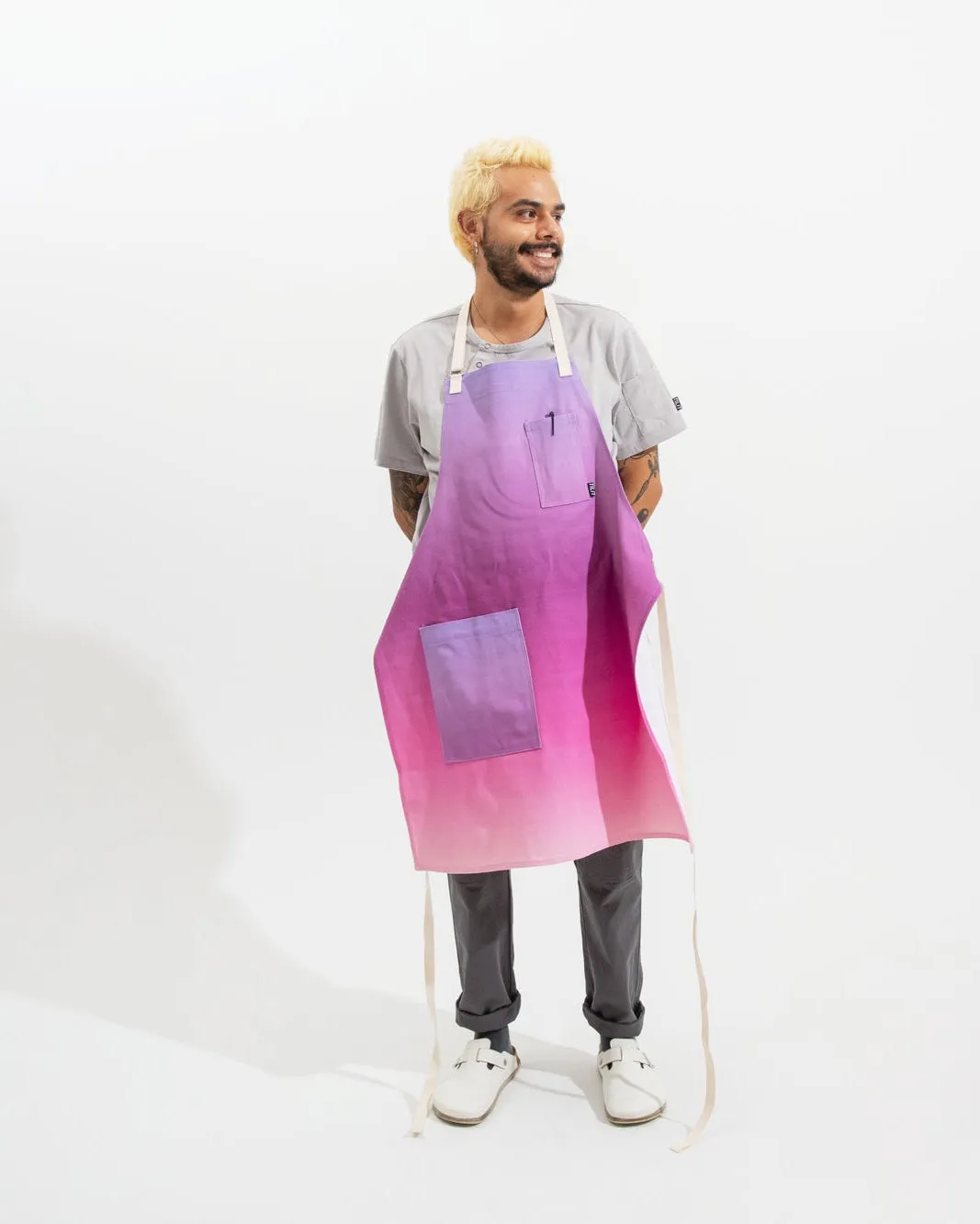 TILIT Purple Chef Ombre Bib Apron sold by Tilit NYC product image thumbnail 2