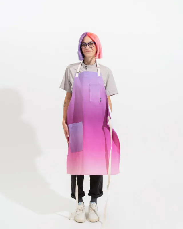 TILIT Purple Chef Ombre Bib Apron sold by Tilit NYC