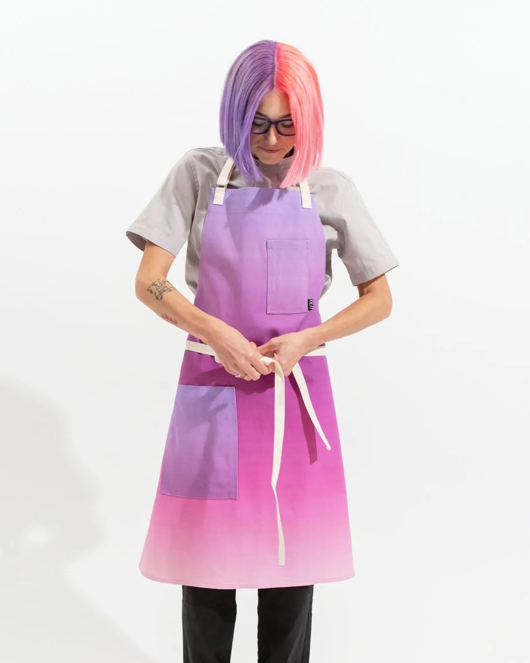 TILIT Purple Chef Ombre Bib Apron sold by Tilit NYC product image thumbnail 4