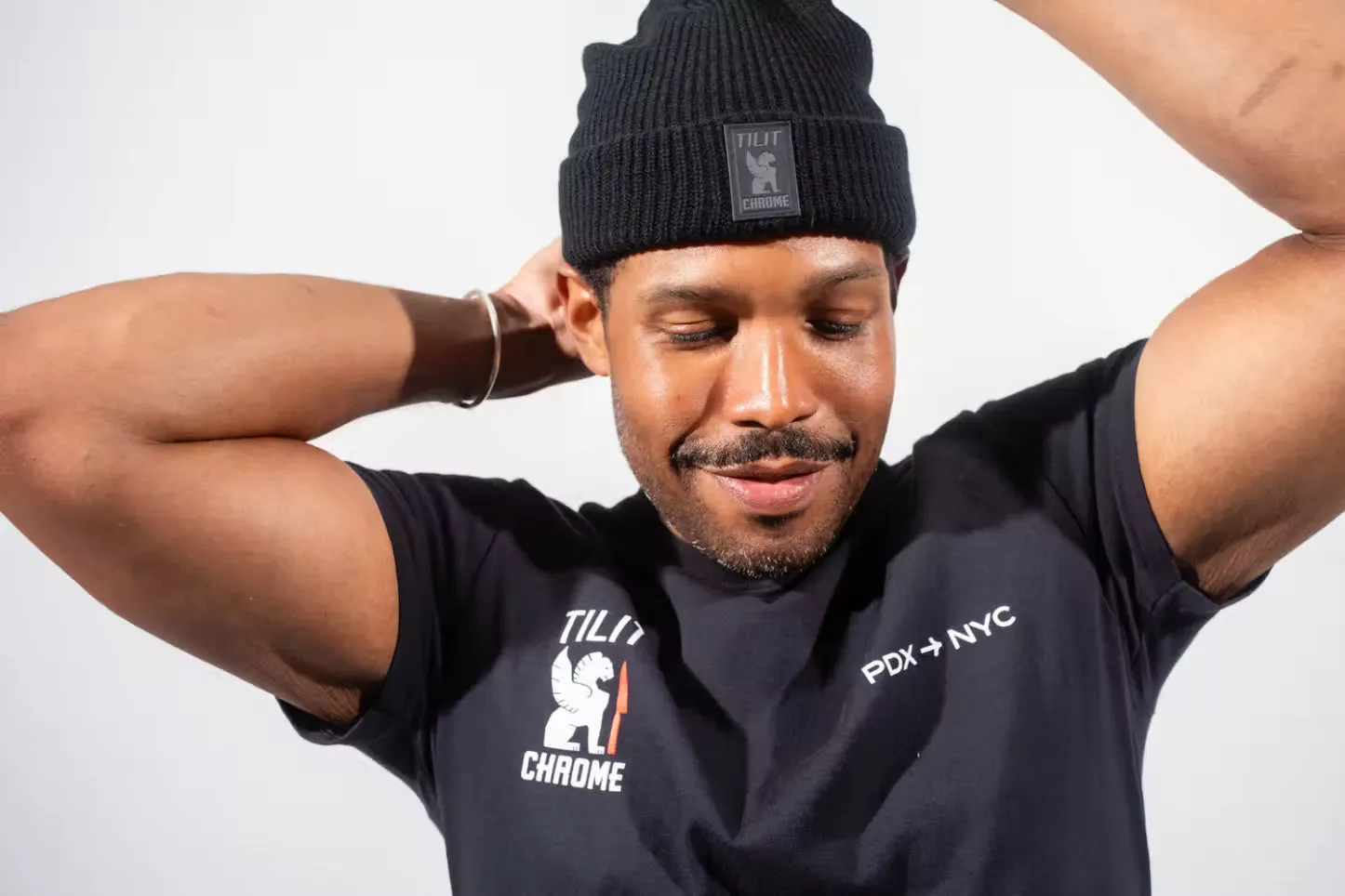 TILIT x Chrome Chef Beanie sold by Tilit NYC product image thumbnail 3