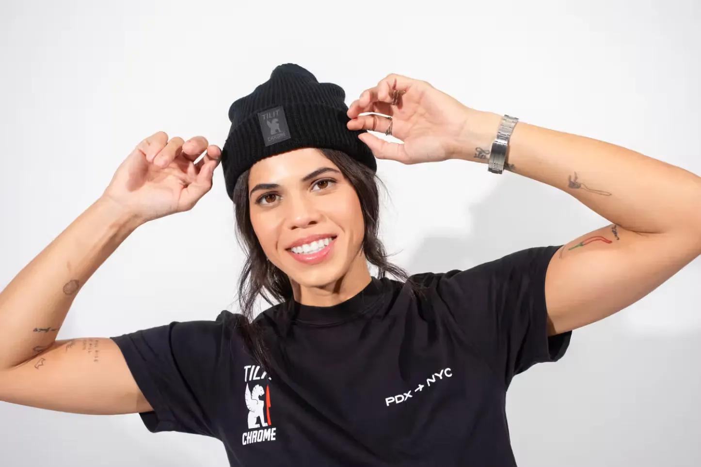 TILIT x Chrome Chef Beanie sold by Tilit NYC product image thumbnail 4