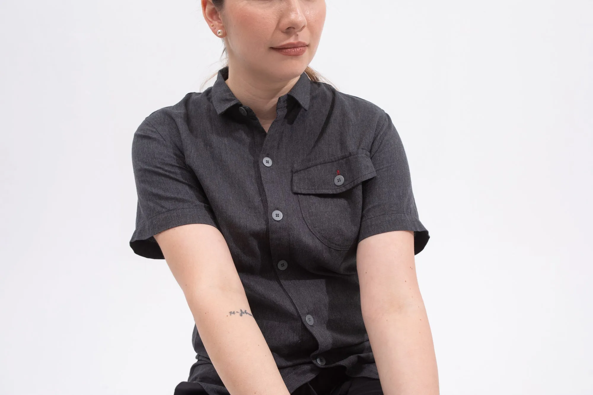 Gray French Kitchen Workshirt sold by Tilit NYC product image thumbnail 2