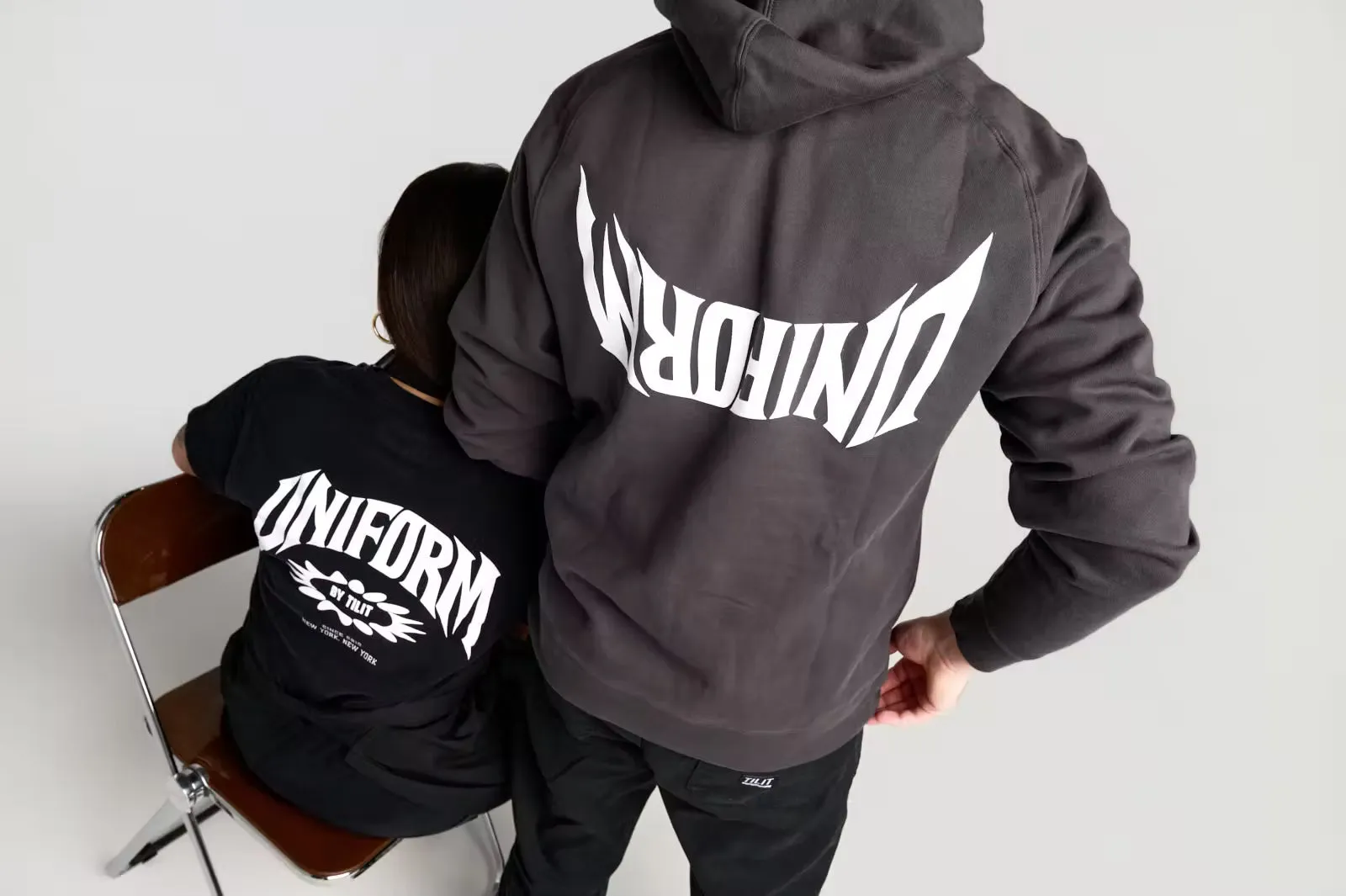 Uniform Graphic Pullover Hoodie sold by Tilit NYC product image thumbnail 4