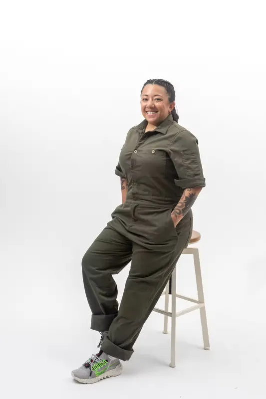 Women's Short Sleeve Jumpsuit made by Tilit NYC