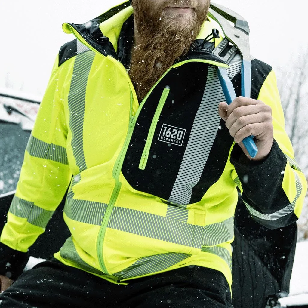 Hi Vis Softshell Work Jacket - FINAL SALE sold by 1620 Workwear product image thumbnail 4